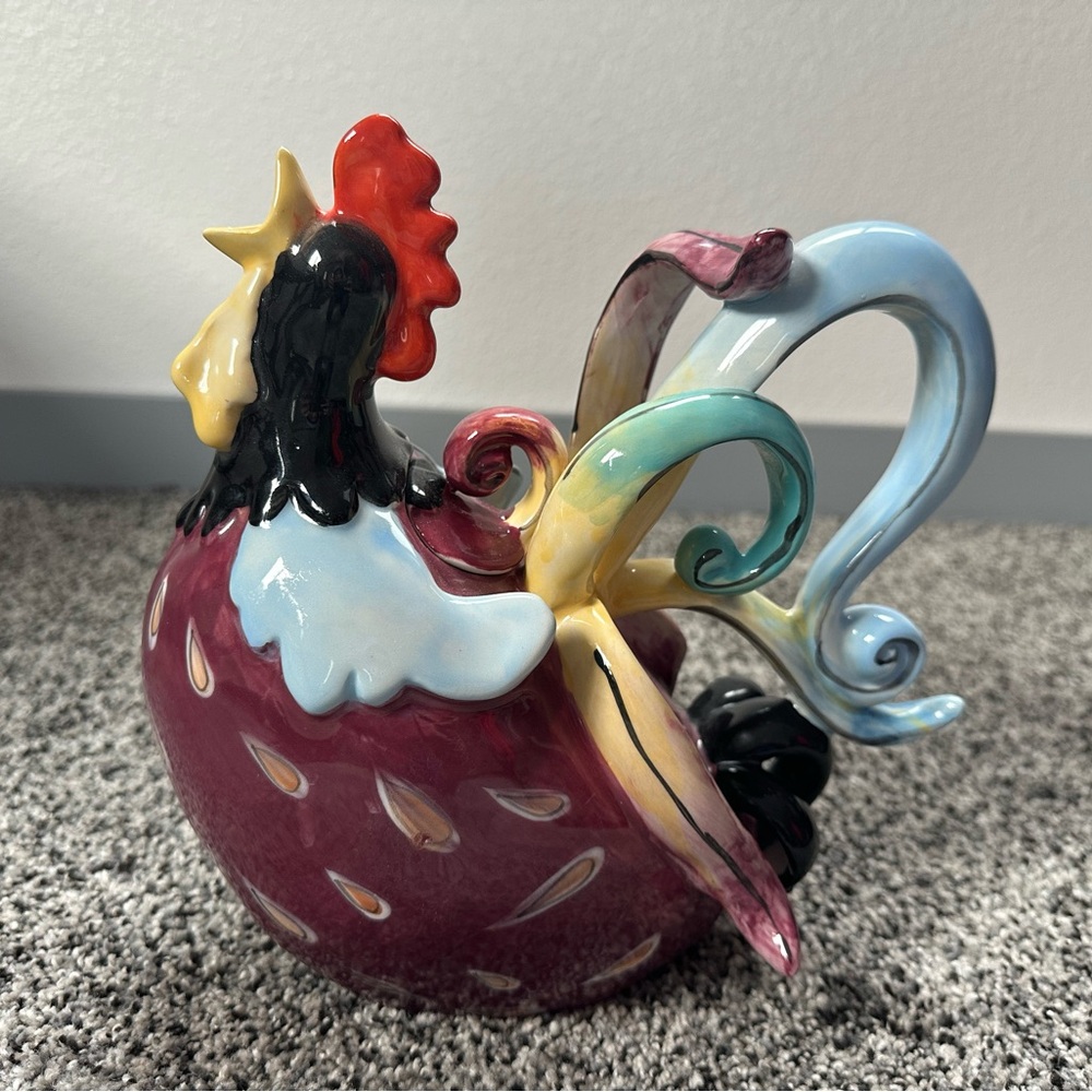 Colorful Ceramic Rooster Figurine